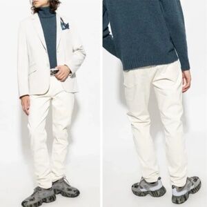 rag & bone ‘fit 2’ slim fit tapered jeans in ecru - 30 x 32